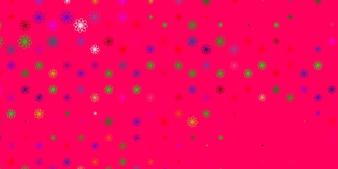 Light Pink, Green vector texture with circular arc.