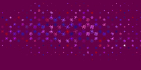 Light Blue, Red vector background with bent lines.