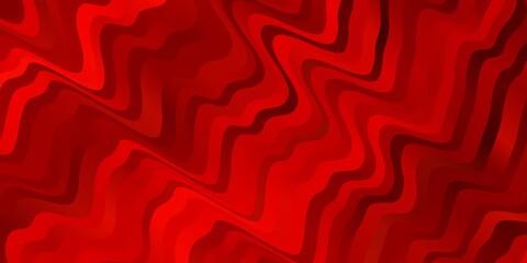 Light Red vector background with wry lines. Colorful illustration with curved lines. Smart design for your promotions.
