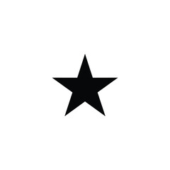 Obraz premium star symbol of black color on white background