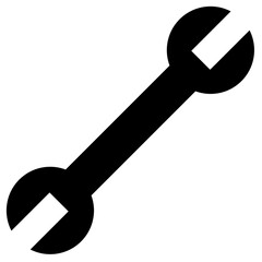 Wrench icon clipart white background mechanical engineering  pictograms