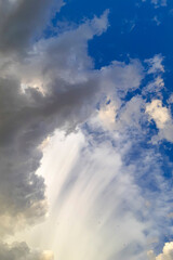 Obraz na płótnie Canvas Beautiful thunderclouds clouds and sunlight