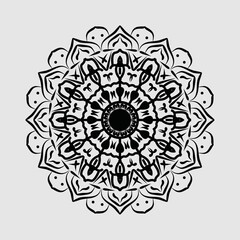 Hand drawing zentangle mandala element for page decoration cards, book, logos