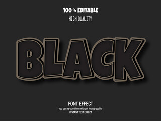 stylized modern font, editable font effect