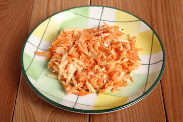 Carrot and celeriac salad with mayonnaise