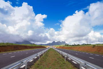 road to the sky in the tropical island of Mauritius.