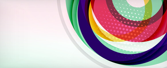 Obraz premium Trendy simple circle abstract background, dynamic motion concept. Vector Illustration For Wallpaper, Banner, Background, Card, Book Illustration, landing page