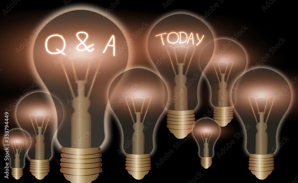 Aufkleber text sign showing q and a. business photo showcasing a period of time or an occasion when someone an