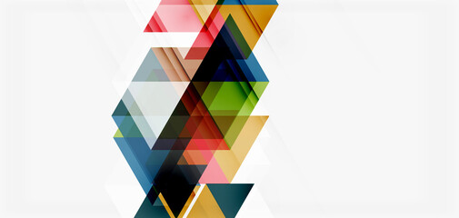 Geometric abstract background, mosaic triangle and hexagon shapes. Trendy abstract layout template for business or technology presentation, internet poster or web brochure cover, wallpaper