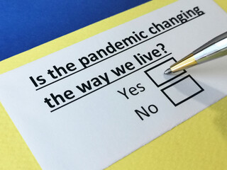 One person is answering question about pandemic.