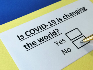 One person is answering question about covid-19.