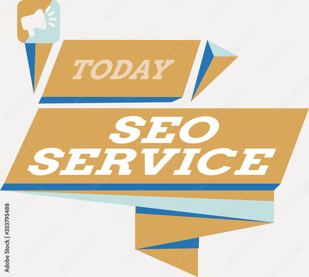 Aufkleber word writing text seo service. business photo showcasing techniques and procedures to increase the w