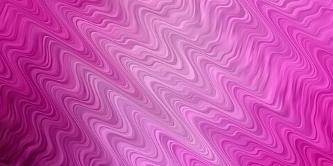 Light Pink vector pattern with curves. Colorful abstract illustration with gradient curves. Smart design for your promotions.