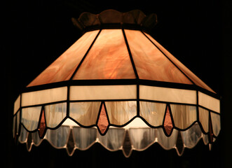 lamp on a black background