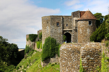 Fototapeta premium Dover Castle. The most iconic of all English fortresses commanding the gateway to the realm for nine centuries.Dover England UK