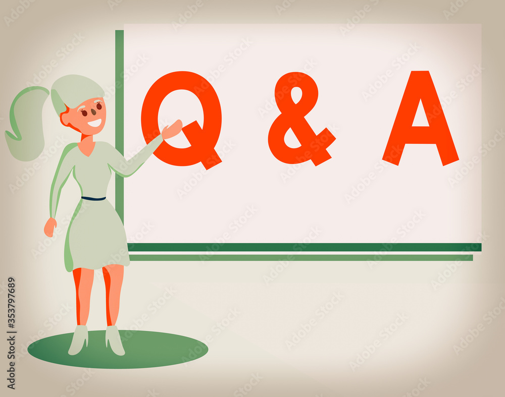 Poster text sign showing q and a. business photo showcasing a period of time or an occasion when someone an