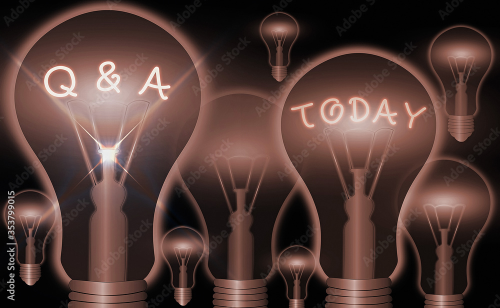 Poster text sign showing q and a. business photo showcasing a period of time or an occasion when someone an