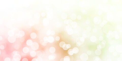 Fototapeta premium Light Pink, Green vector texture with disks.