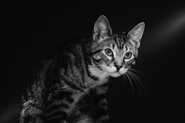 Obraz premium Little cute kitty. Studio shot.