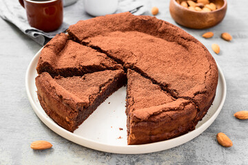 Flourless Chocolate Cake  (Gluten-Free) diet dessert.