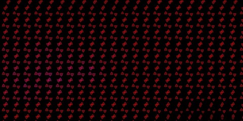 Dark Pink, Red vector pattern with magic elements.