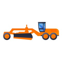 Obraz na płótnie Canvas Truck grader machine icon. Cartoon of truck grader machine vector icon for web design isolated on white background