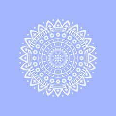 Beautiful floral mandala. Ethnic decorative element. Hand drawn background.	