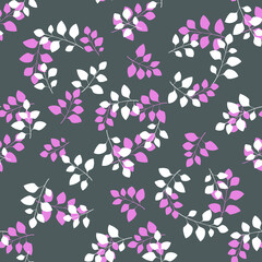 Fototapeta na wymiar Texture with flowers and plants. Floral ornament. Original flowers vector pattern.