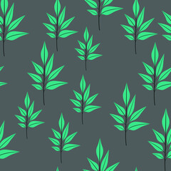 Fototapeta premium Texture with flowers and plants. Floral ornament. Original flowers vector pattern.