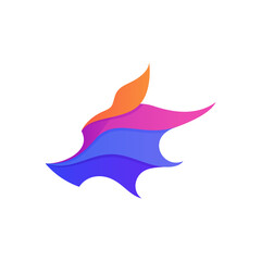 wolf head modern logo design vector template