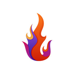 abstract modern fire logo vector template