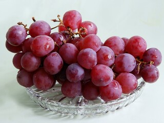 cluster of sweet delicious grapes close up