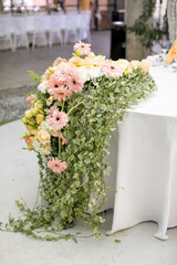 beautiful garden wedding setup. Flora theme