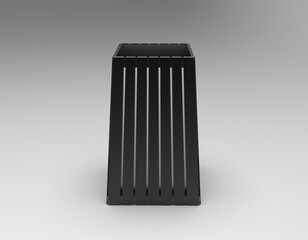 3d image of Perforated rectangular urn v2