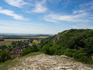 Fototapeta na wymiar Klentnice village, Palava Protected Landscape Area, Czech republic, Pavlov Hills