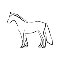 Logo or icon of Grazing horse full length.