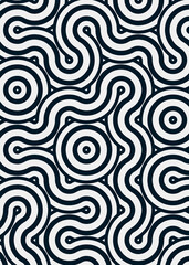 Colour Hehagon Tile Connection art background design illustration