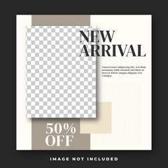 Fashion sale for social media feed template. Social media template vector illustration. Promotion banner template