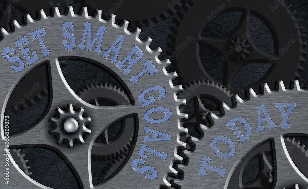 Poster text sign showing set smart goals. business photo showcasing giving criteria to guide in the setting