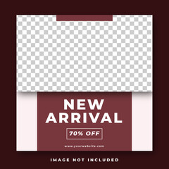 Fashion sale for social media feed template. Social media template vector illustration. Promotion banner template