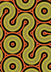 Colour Hehagon Tile Connection art background design illustration