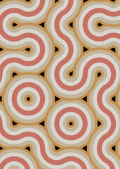 Colour Hehagon Tile Connection art background design illustration