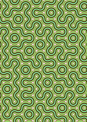 Colour Hehagon Tile Connection art background design illustration