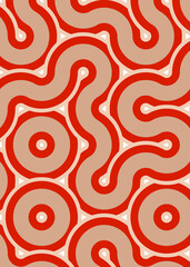 Colour Hehagon Tile Connection art background design illustration