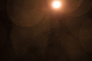 Lens Flare ,Sun Flare on black background object design.