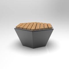 3d image of Oktagon little bench v3