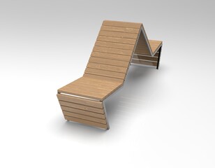 3d image of Bench Colwyn Bay One v2