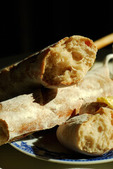 Fresh Homemade Broken Baguette