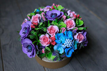 ceramic bouquet of flowers