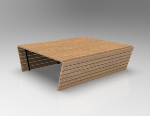 3d image of Bench Colwyn Bay Seven v1